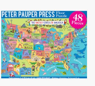 USA MAP KIDS' FLOOR 48 PC