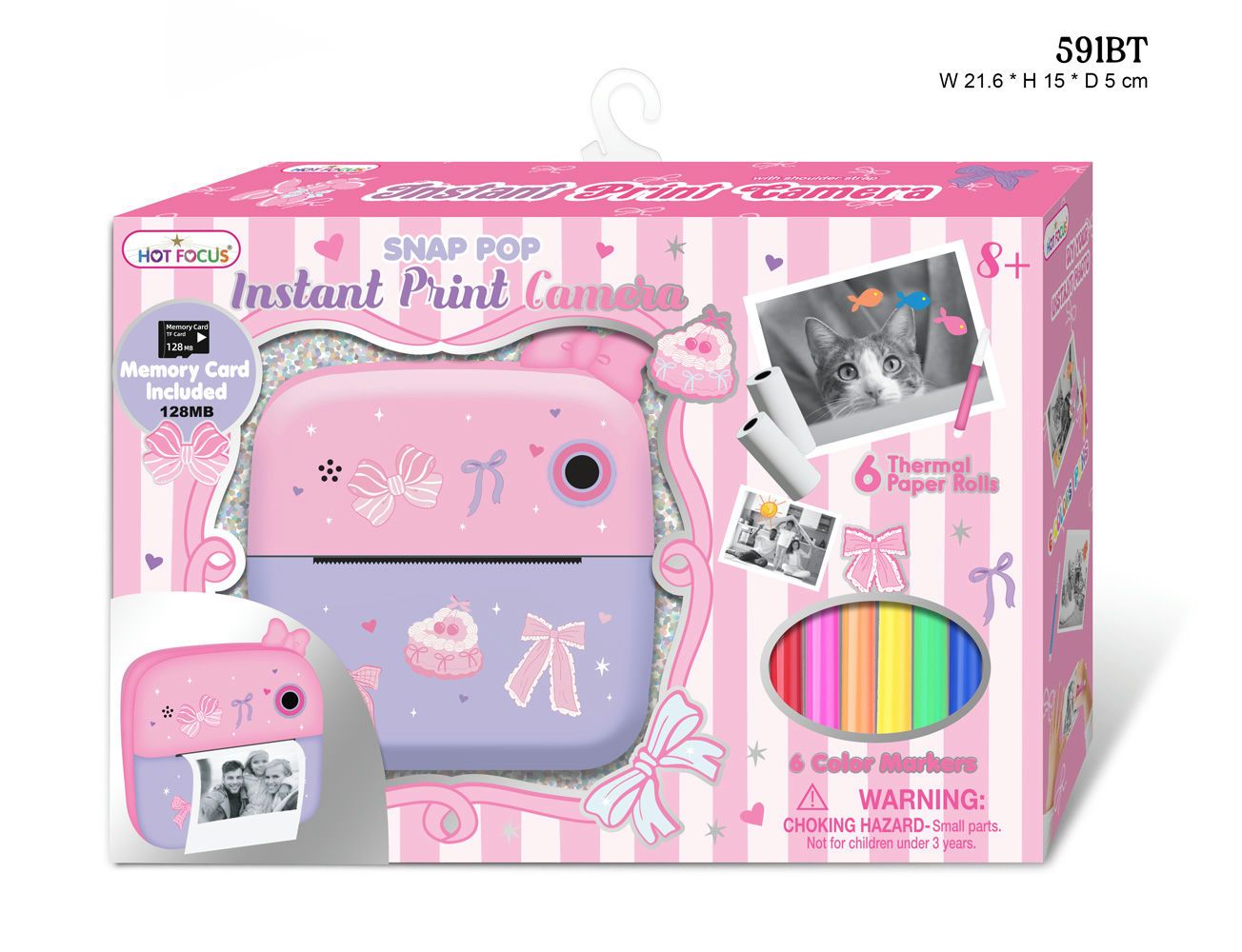 SNAP POP INSTANT PRINT CAMERA BOWTIFUL