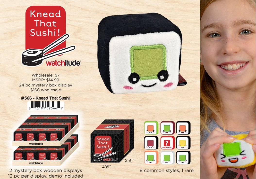 KNEAD THAT SUSHI! MYSTERY SQUISHY PLUSH