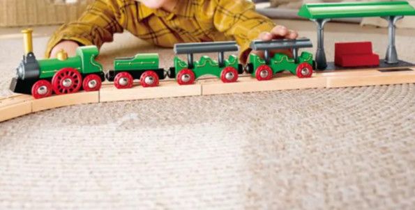 RETRO TRAIN W/ FOLDABLE CHIMNEY