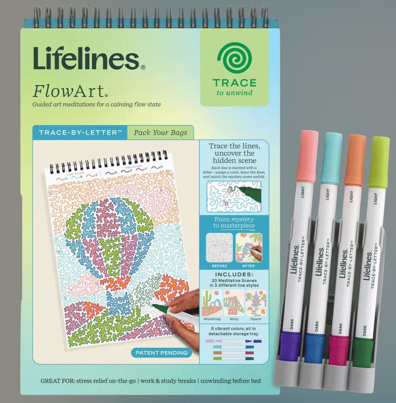 FLOW ART TRACE BY LETTER PACK YOUR BAGS