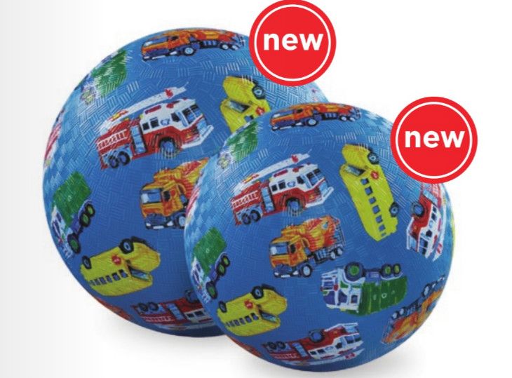 CITY VEHICLES BLUE 7" PLAYGROUND BALL