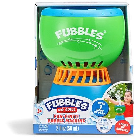 FUBBLES® NO SPILL FUN FINITI BUBBLE MACHINE