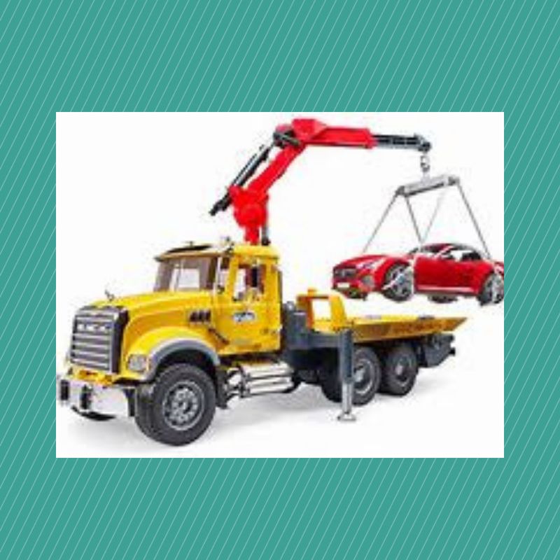 MACK GRANITE TOW TRUCK W/ ROADSTER