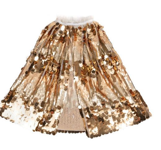 5TH AVENUE PAILLETTE GOLD CAPE