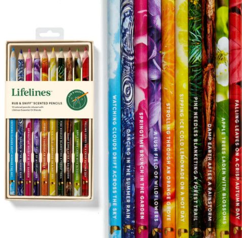 SCENTED COLORED PENCILS RUB &amp; SNIFF