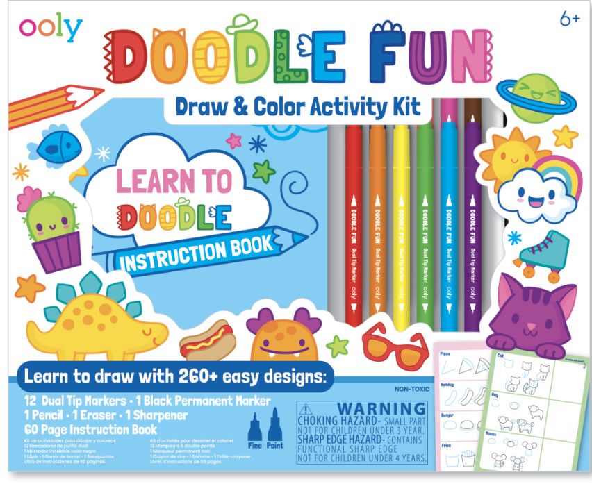 DOODLE FUN DRAW &amp; COLOR KIT