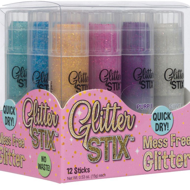 GLITTER STIX MESS FREE GLITTER 12 PC