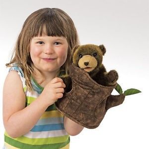 BEAR IN TREE STUMP