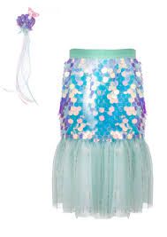 BLING BLING MERMAID SKIRT &amp; HAIRCLIP MINT 4-6