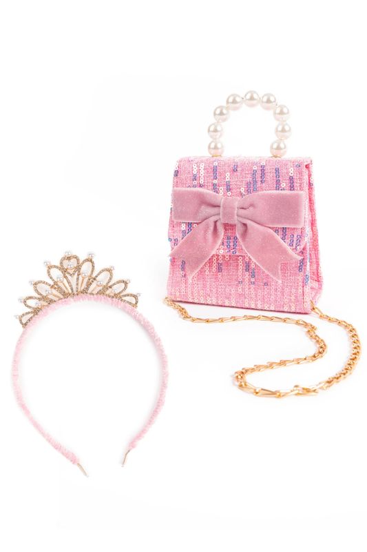 MADEMOISELLE MINI PURSE W/ HEADBAND PINK