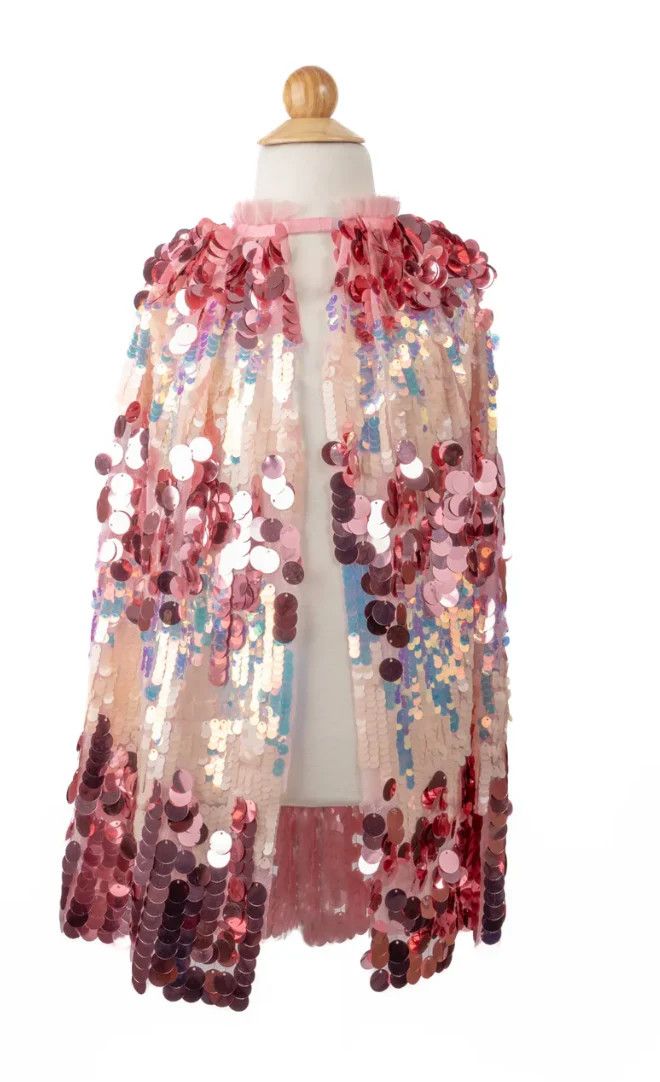 5TH AVENUE PAILLETTE PINK CAPE 4-6