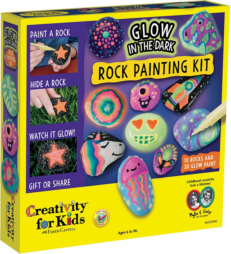 ROCK PAINTING GLOW IN THE DARK