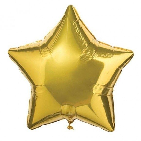 Metallic Star Balloon with Helium