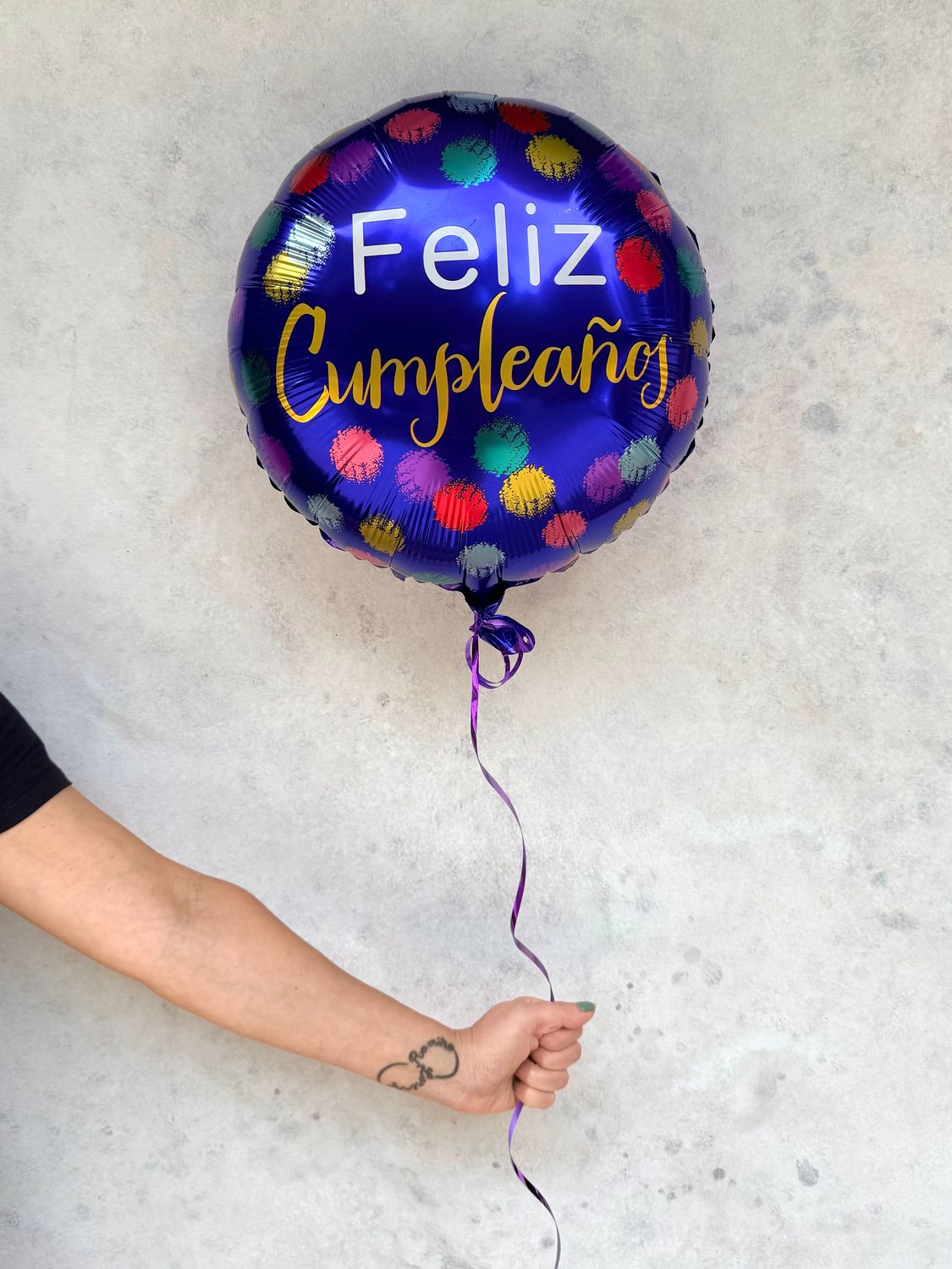 Metallic "Happy Birthday" Balloon with Helium