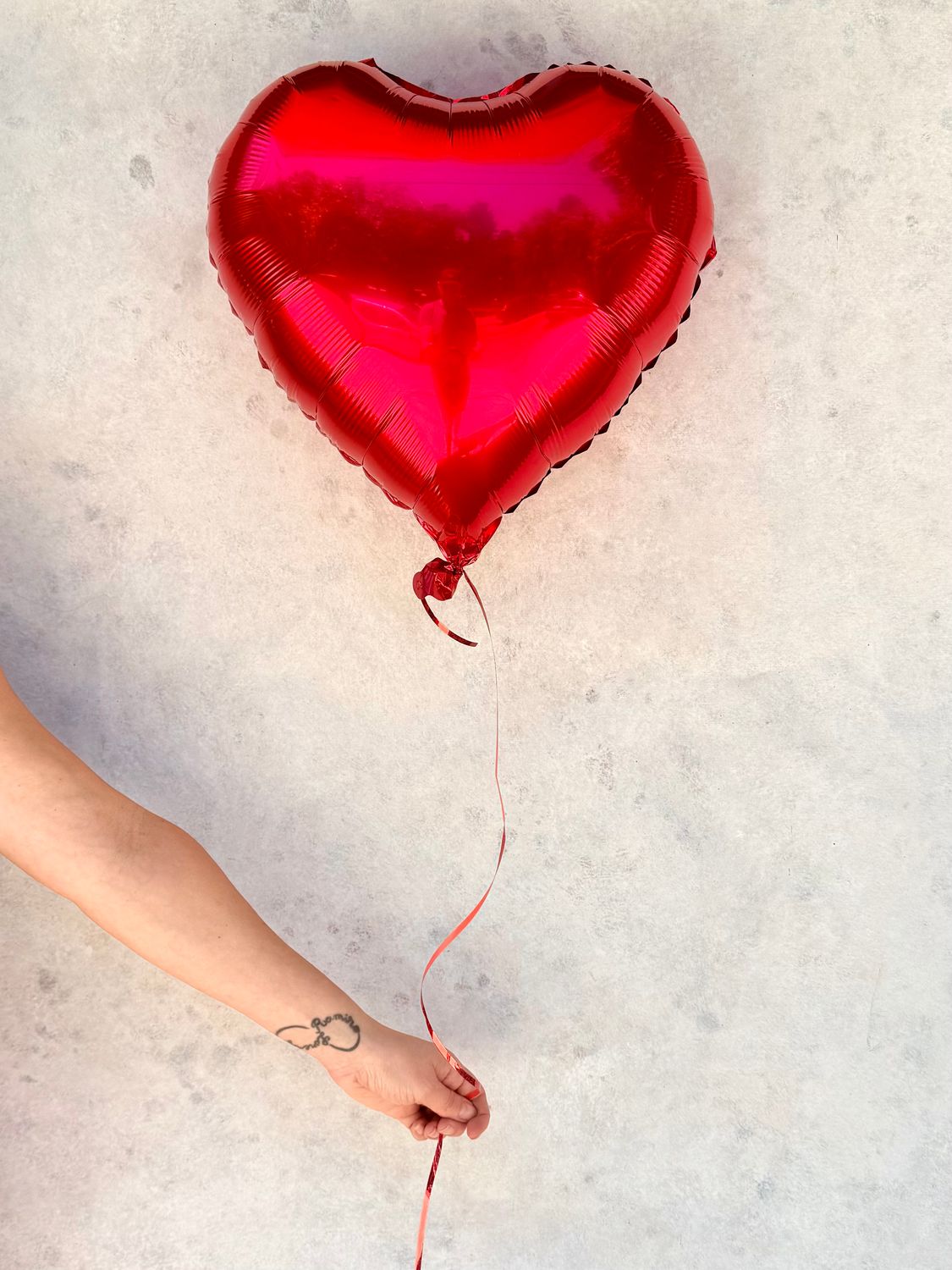 Metallic Heart Balloon with Helium