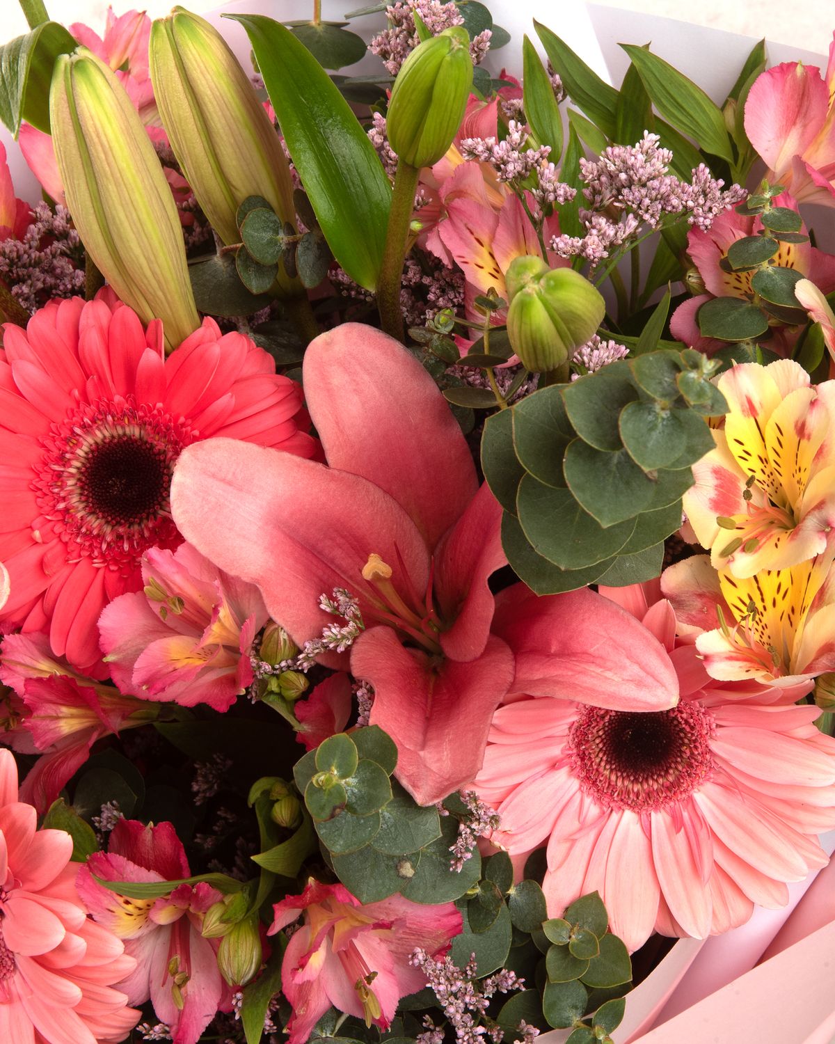 Bouquet of Lilies, Gerberas, and Alstroemerias