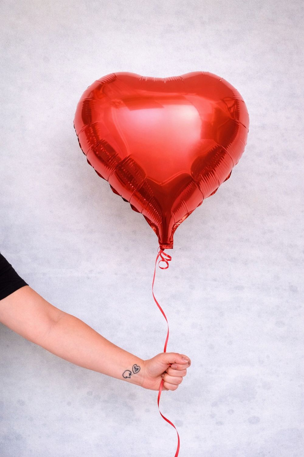 Metallic Heart Balloon with Helium