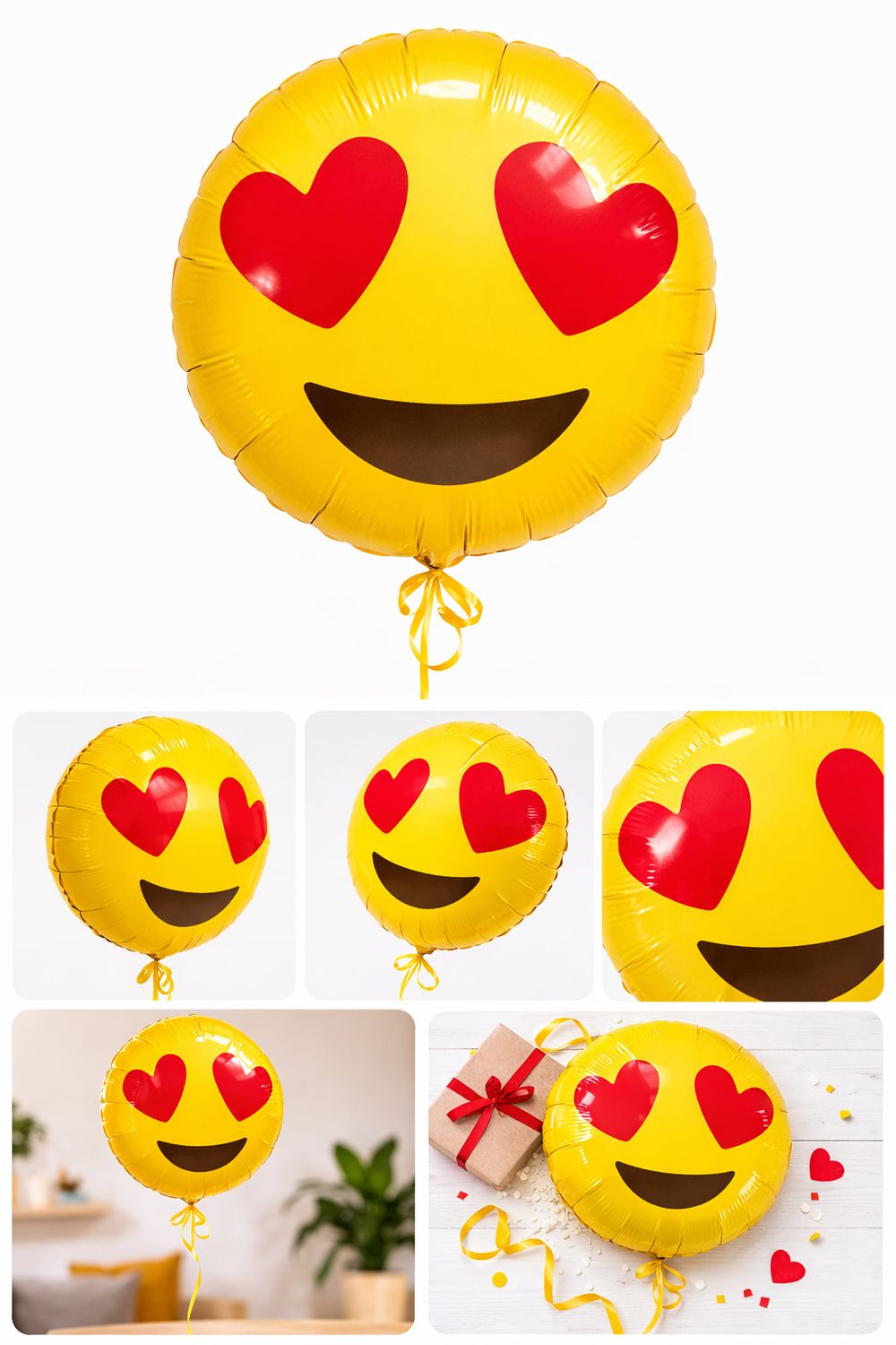 Balão Emoji Apaixonado com Hélio