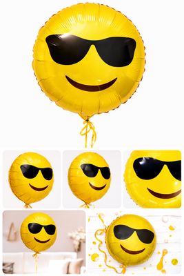 Cool Emoji Sunglasses Balloon with Helium