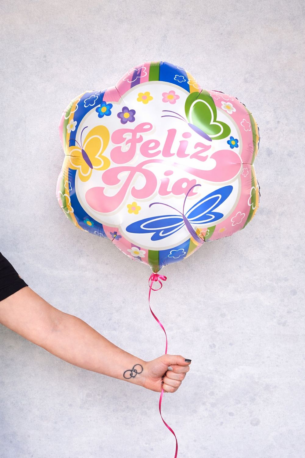 Happy Day Flower Helium Balloon