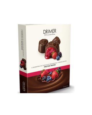 Drimer box of 12 dark chocolates with mixed berry filling – gift delivered in Buenos Aires
