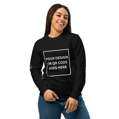 Custom designed heavyweight long-sleeve shirt