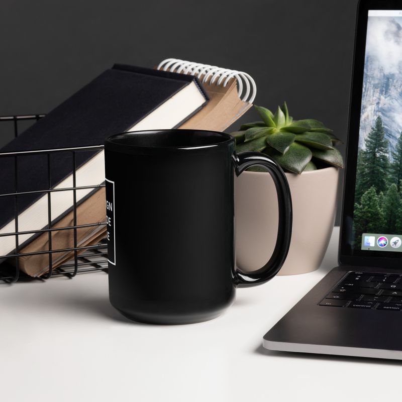 Custom Designed Black Glossy Mug