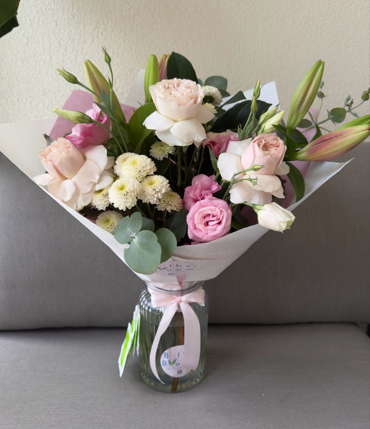 Mix Market Blooms With Roses