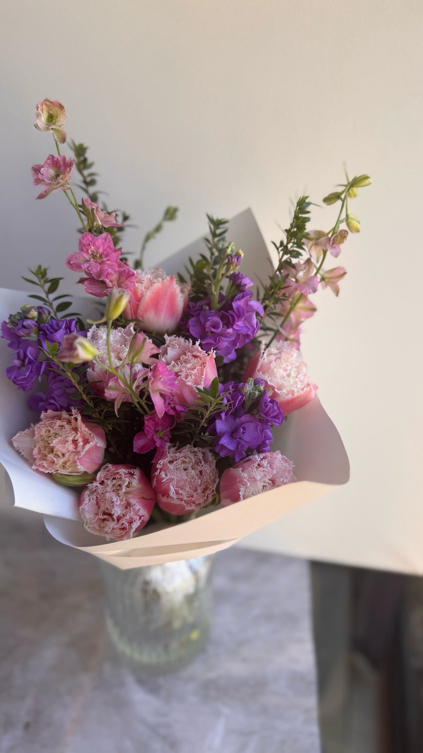 Tulips And Larkspur
