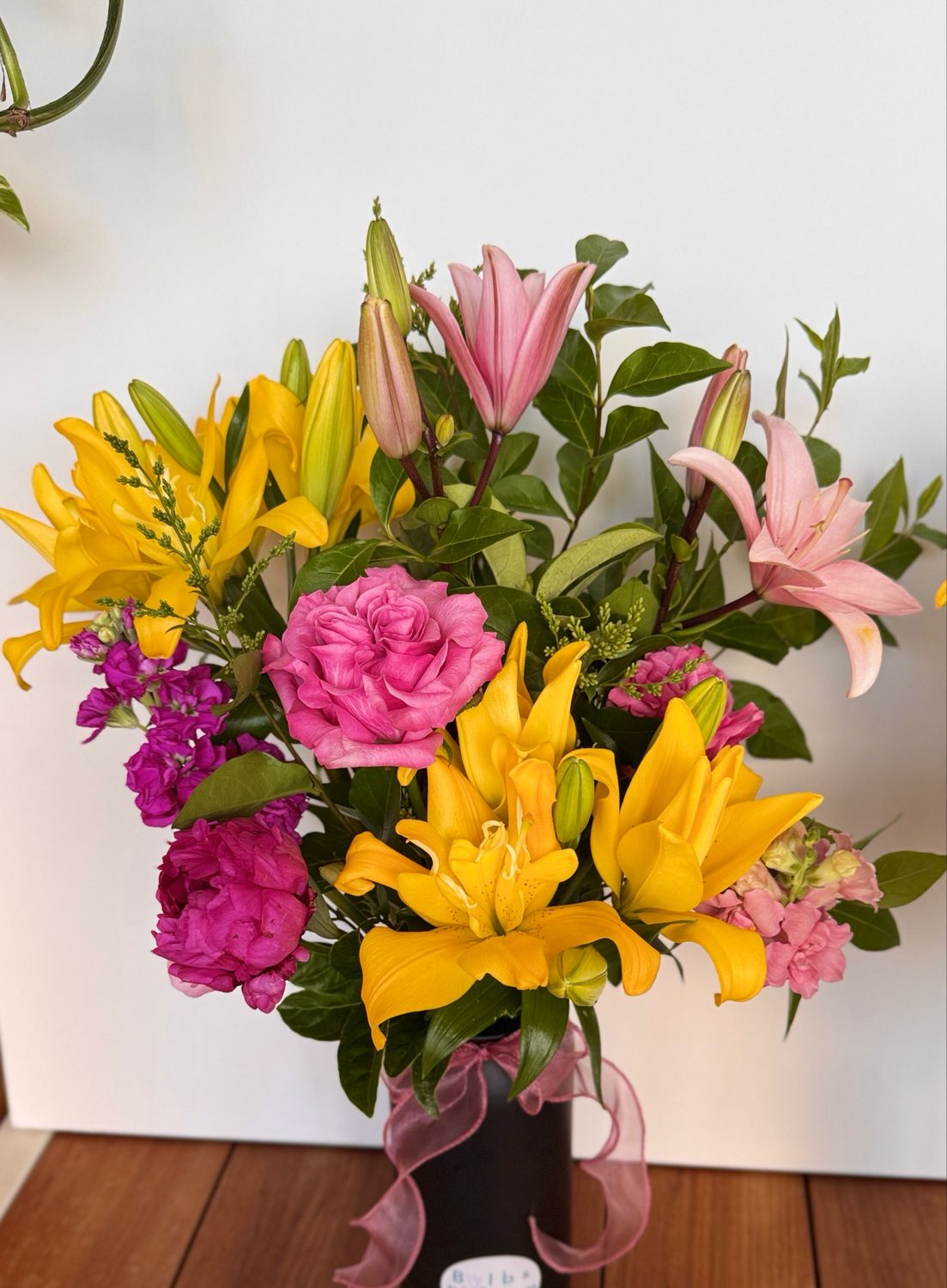 Large Pink And Yellow Mix