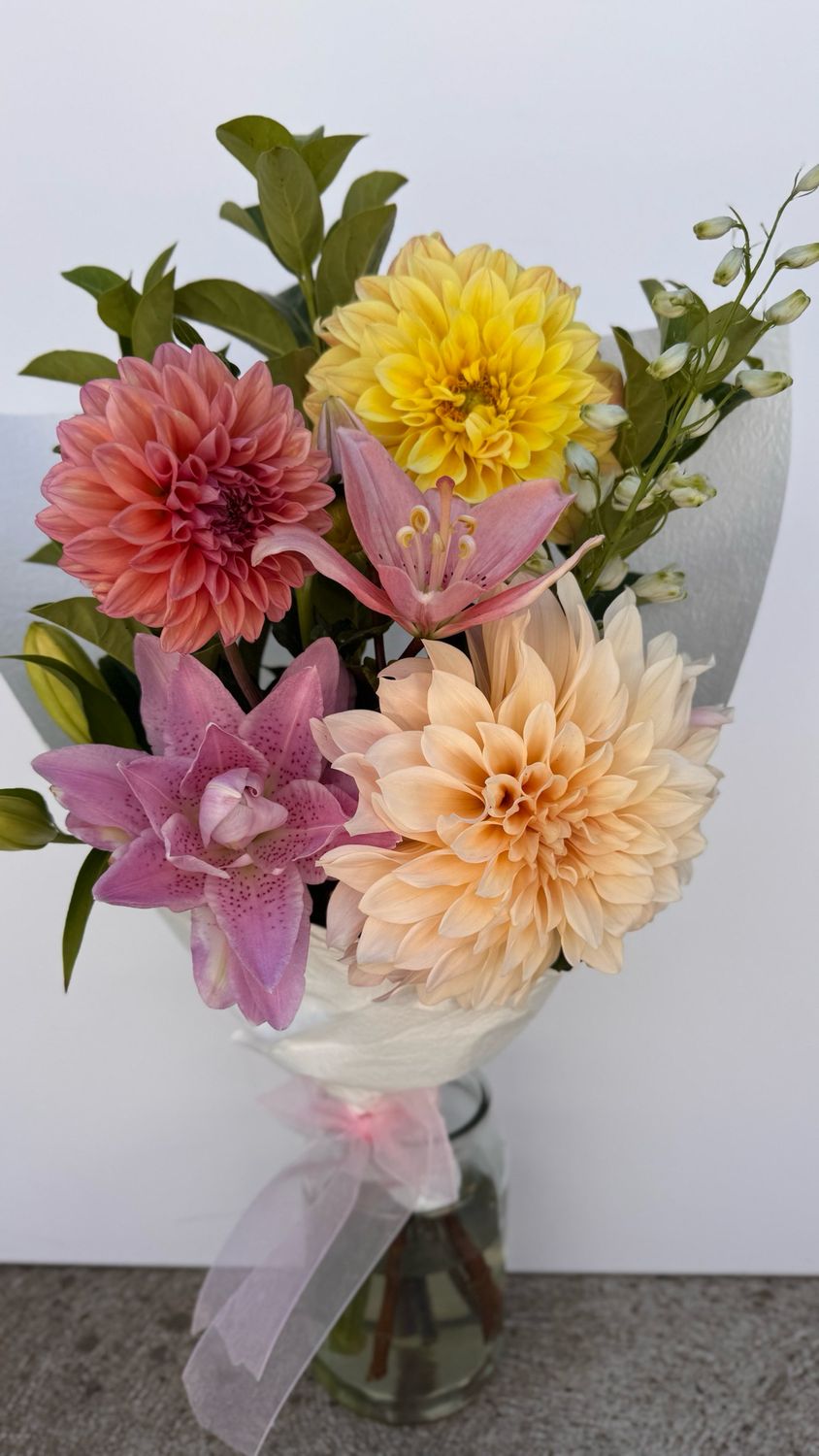 Dahlia And Lilies Bouquet