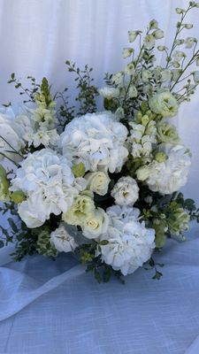 White And Green Arrangement