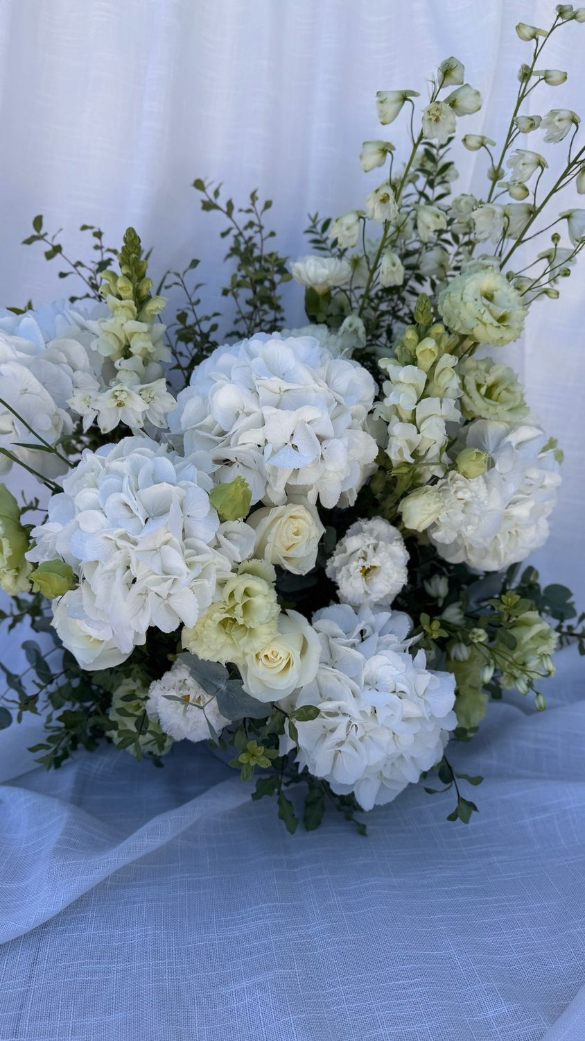 White And Green Arrangement