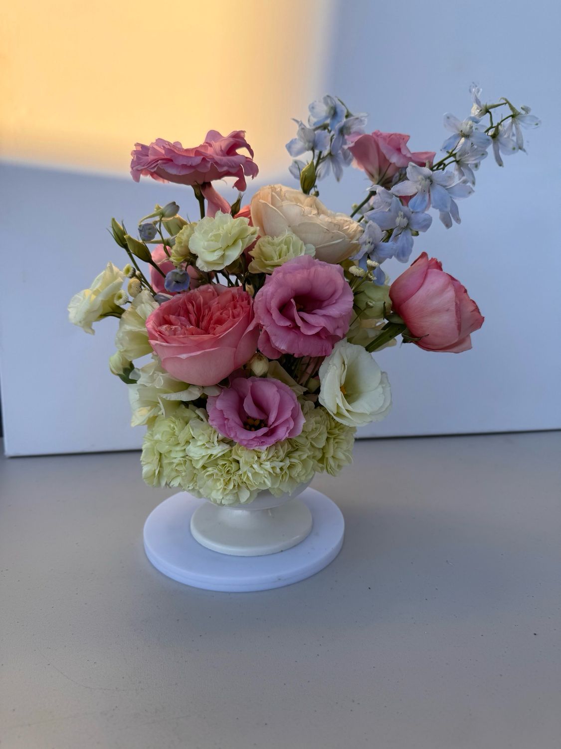 Small Green Pinks Blue Display