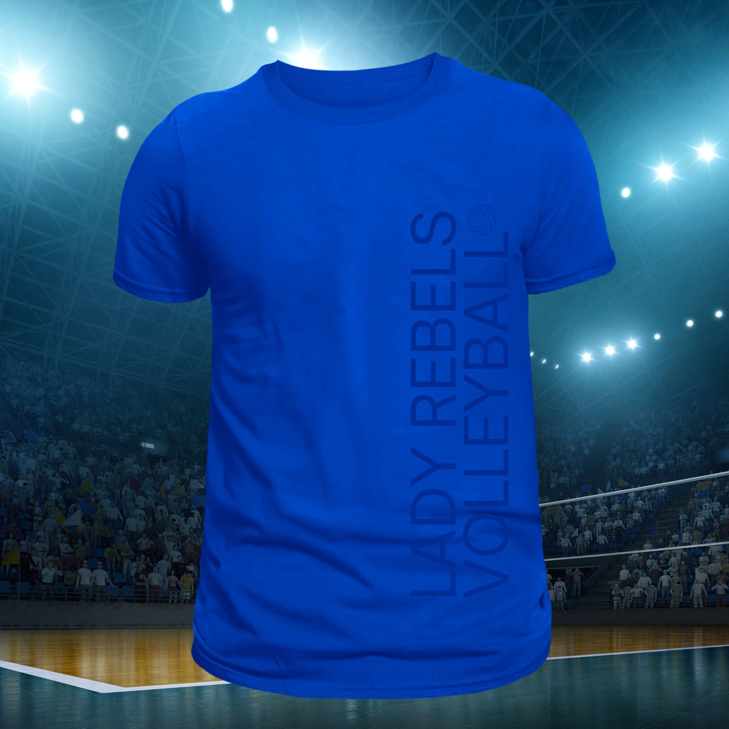Monochromatic- Unisex Lady Rebels Volleyball T-Shirt