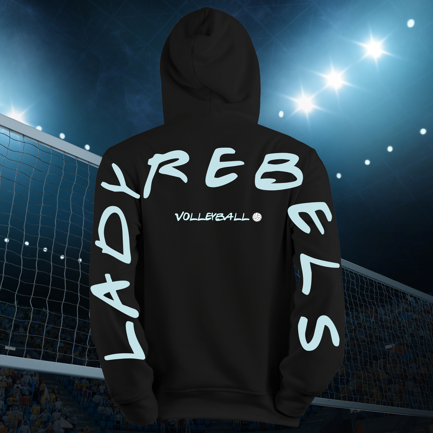 No Boundaries Lady Rebels Volleyball Fleece Oversized Hoodie