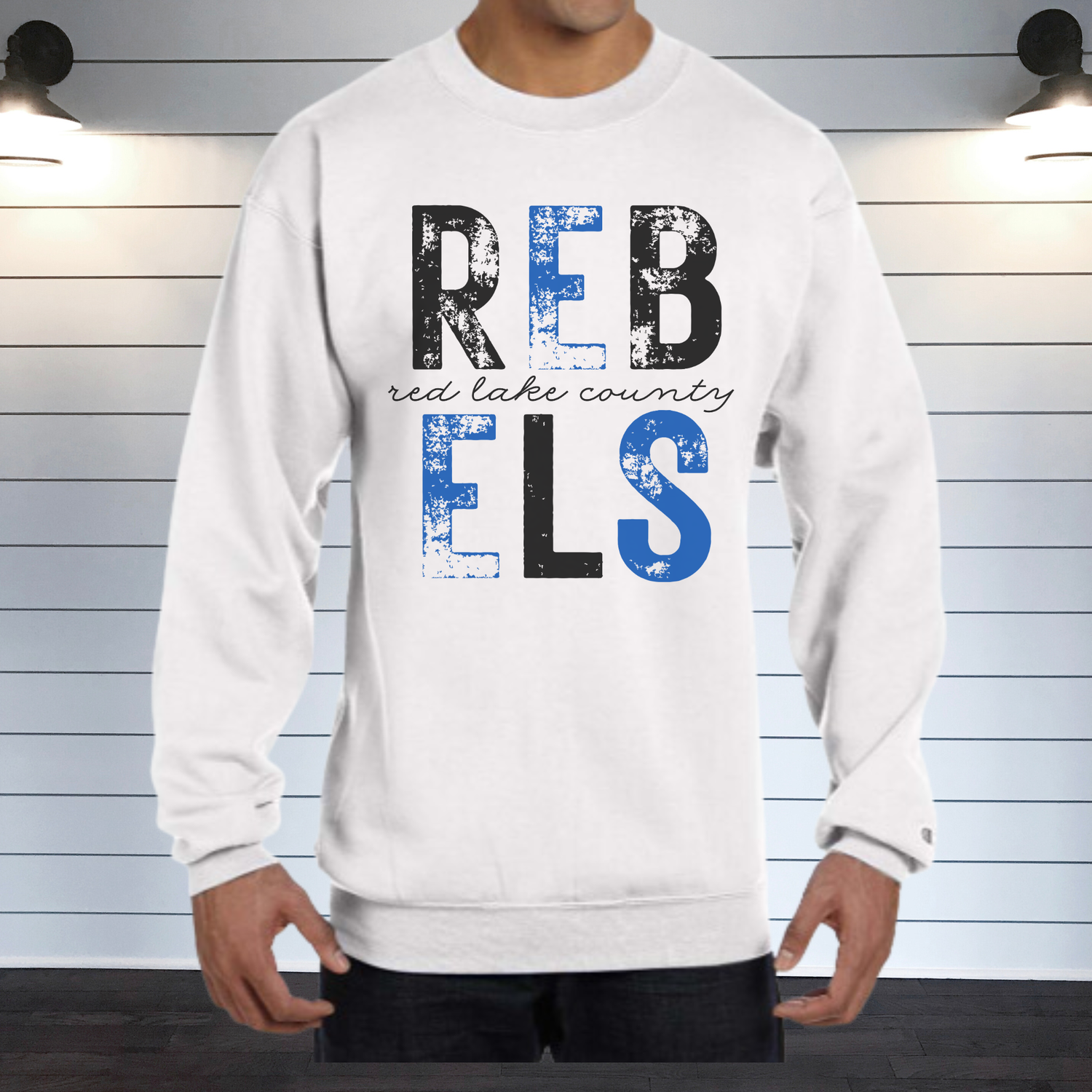 "REBELS" Crewneck, Champion Adult Powerblend Sweatshirt