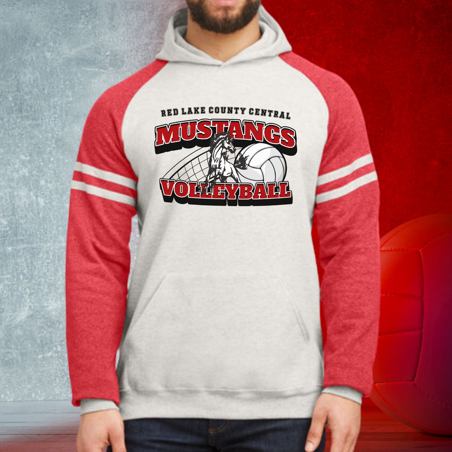 RLCC Unisex Varsity Color-Block Hooded Sweatshirt