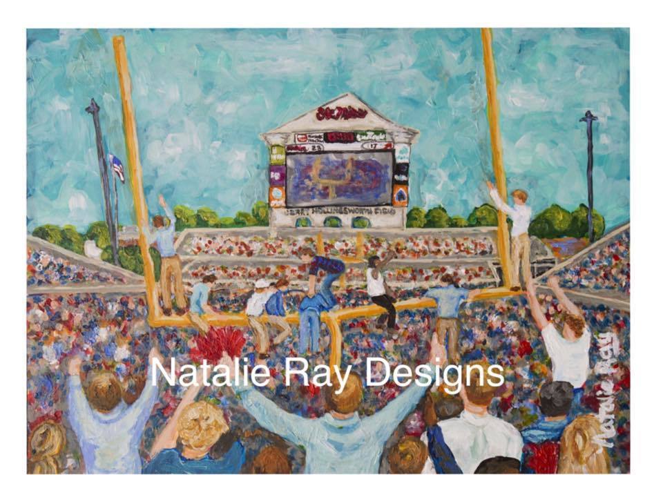 8x10 Ole Miss Goal Post Print By Natalie Ray