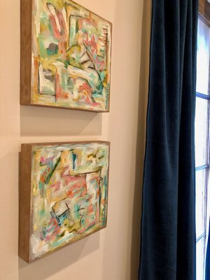 12x12 Abstract I &amp; II (Pair)