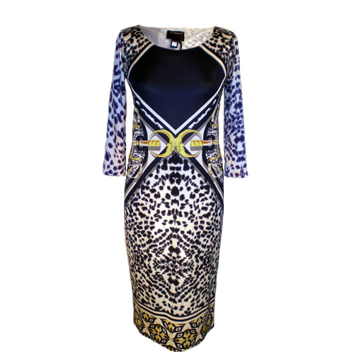 CLASS ROBERTO CAVALLI Signature Animal Print Dress With Buttons
