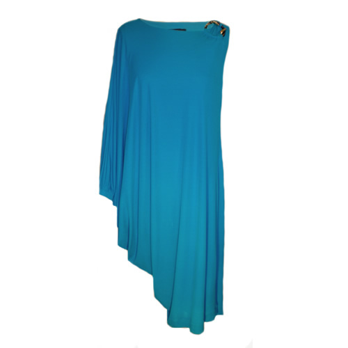 CLASS ROBERTO CAVALLI Turquoise Tunic Dress With Jewel Detail