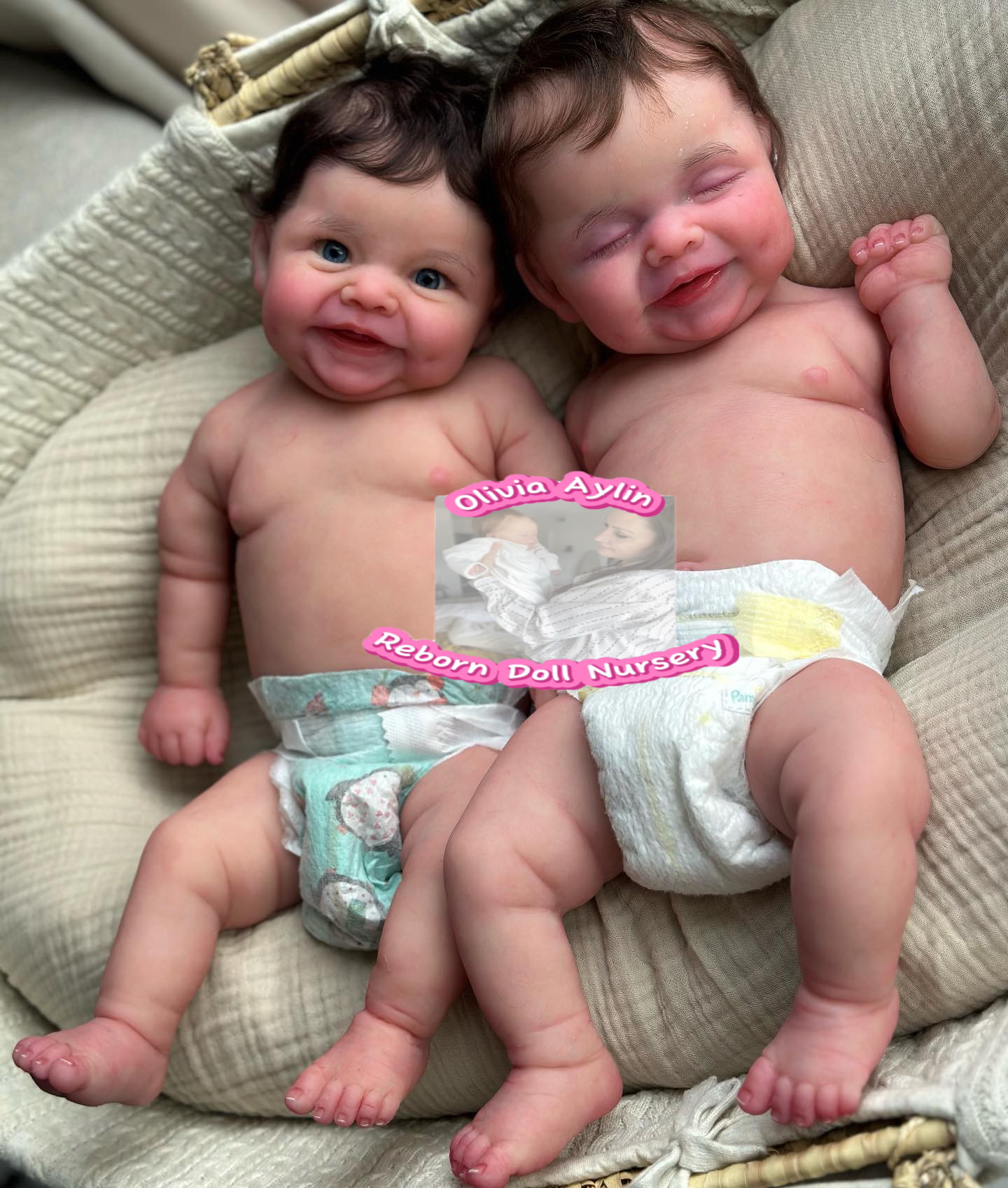 Elara & Elise – Full Body Silicone Reborn Twin Dolls (Full Body Silicone Set)