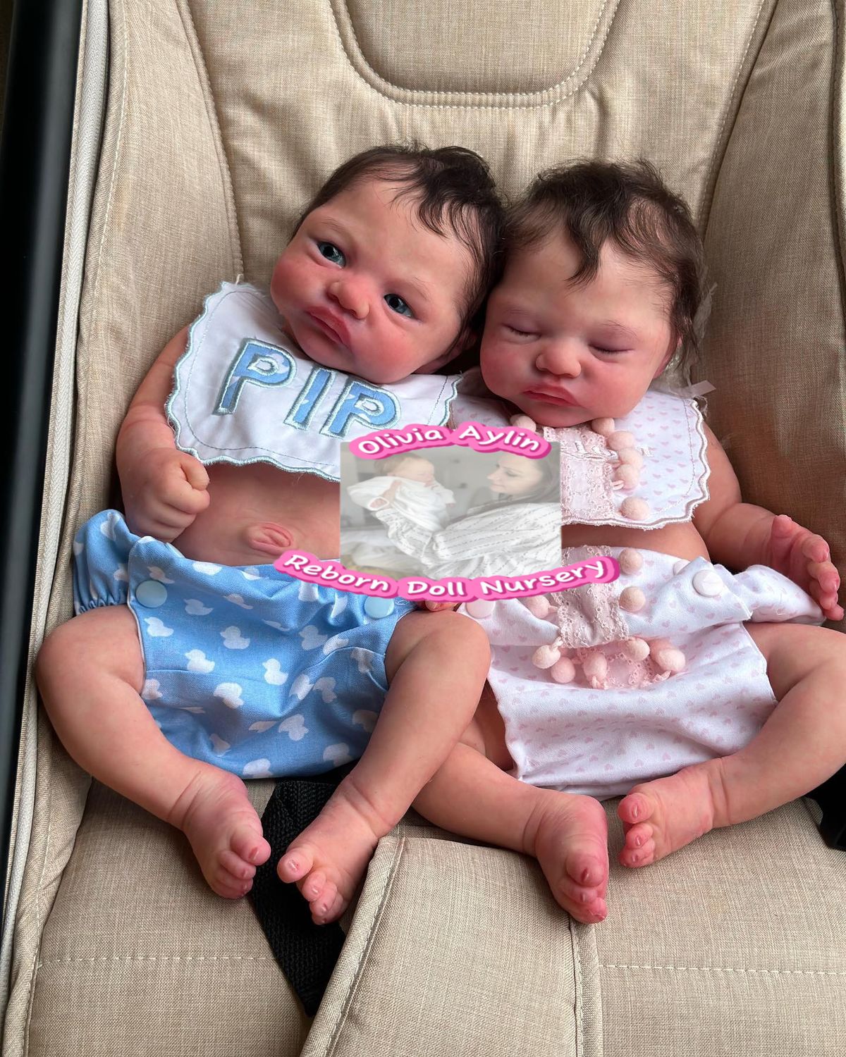 Twin Silicone Reborn Baby Dolls – Full Body Silicone Set