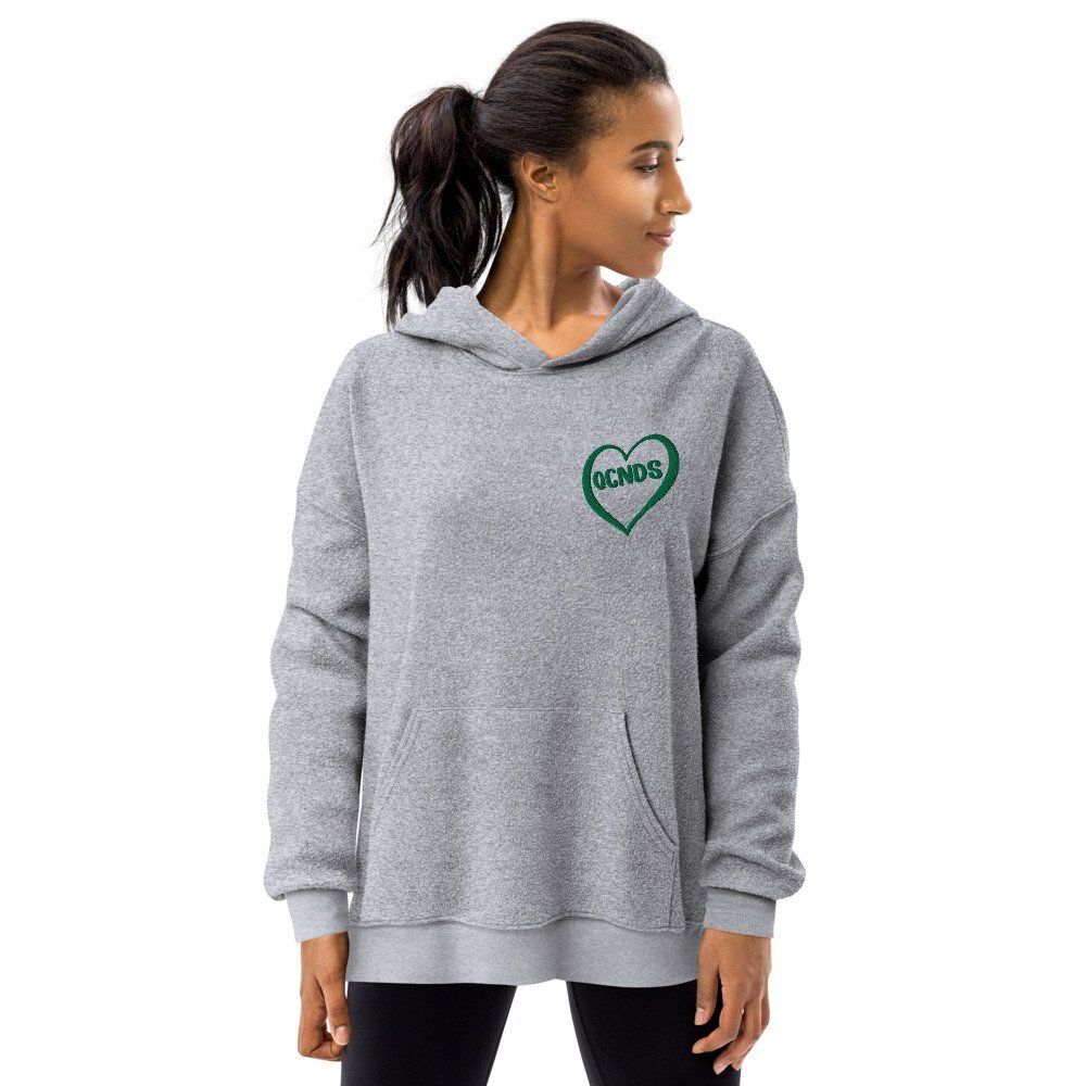 Grey Sueded Fleece Hoodie