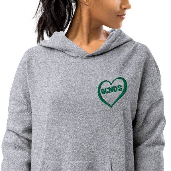 Grey Sueded Fleece Hoodie