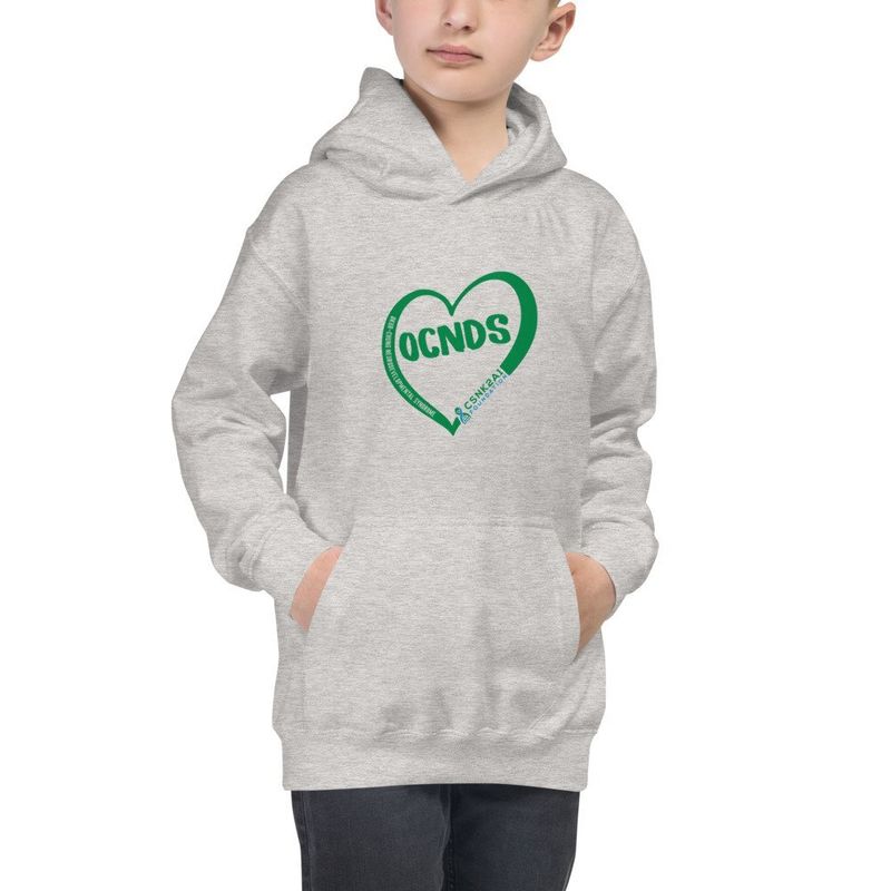 Grey Heart Kids Hoodie