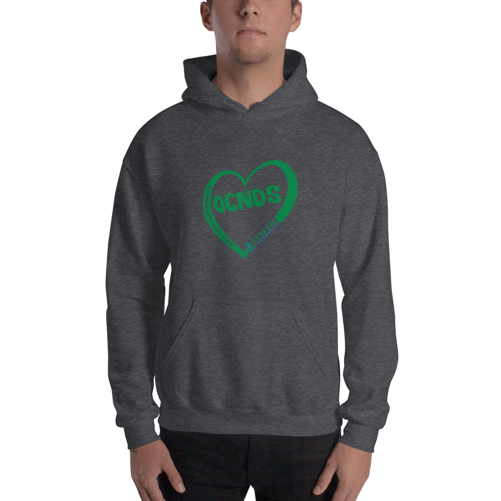 Grey Heart Heavy Blend Hoodie