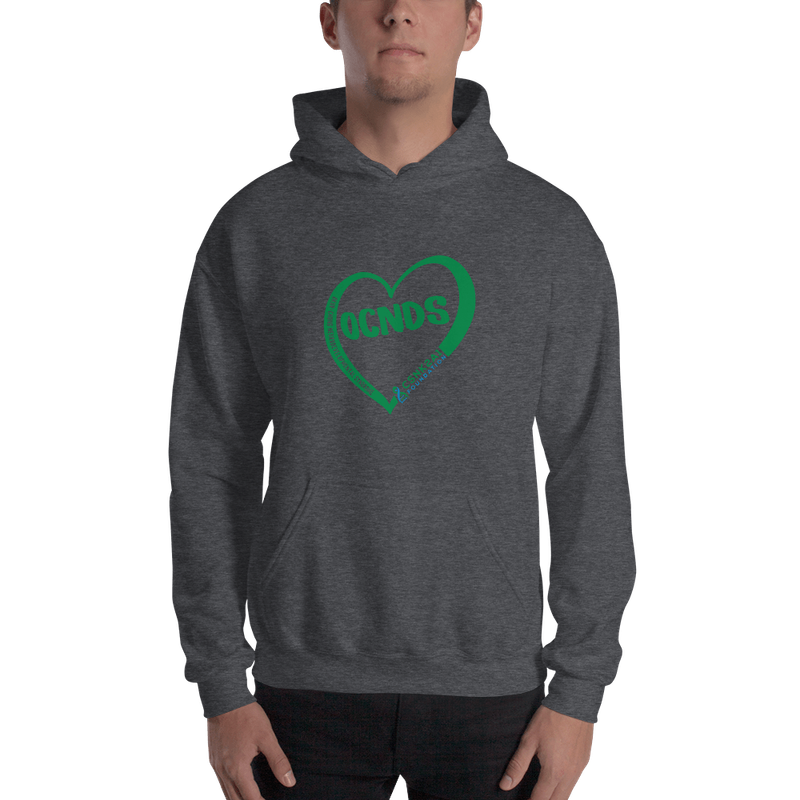 Grey Heart Heavy Blend Hoodie